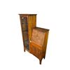 Image 2 : Vintage Oak Writers Desk With Glass Front Display