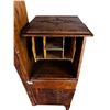 Image 3 : Vintage Oak Writers Desk With Glass Front Display
