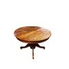 Image 1 : Vintage Oak Round Table On Castor Wheels