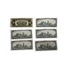 Image 2 : American $2 Bill and 5x $1 Canadian Centennial of Canada Confederation Bill