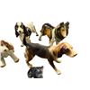 Image 2 : 5 Vintage Porcelain Dog Figurines (1 Hand Painted)