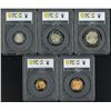 Image 2 : Australia, 1977, Proof coin set, set of (5), including: 1/ 2/  5/ 10/ 20 cents. PCGS PR68-69DCAM.