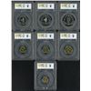 Image 2 : Hong Kong, 1988, standard coin set, set of (7), including: 5/ 10/ 20/ 50 cents and $1, $2 &$5. PCGS 