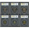 Image 2 : Hong Kong, 1993- 1996, Standard coin set of 6 pcs (without $10). All graded as PCGS MS63 -65.