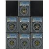 Image 1 : Hong Kong, 1997, Standard coin set of 7 pcs. All graded as PCG PL66- 68.