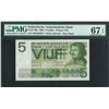 Image 1 : Netherlands, 1966, 5 Gulden, 5QG036873. PMG 67EPQ.