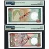 Image 2 : Sri Lanka, 1987, 500 & 1000 Rupees, B/1 000000 024 & A/1 000000 060. PMG 67&66EPQ. DeLaRue Specimen.