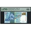 Image 1 : HK & Shanghai Banking Corp., 2012, $20, FY123456. PMG 66EPQ. Ascen木ing S/N.