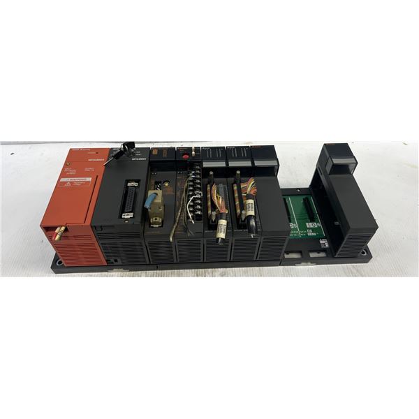 Mitsubishi Rack w/ Power Supply & Modules as Pictured