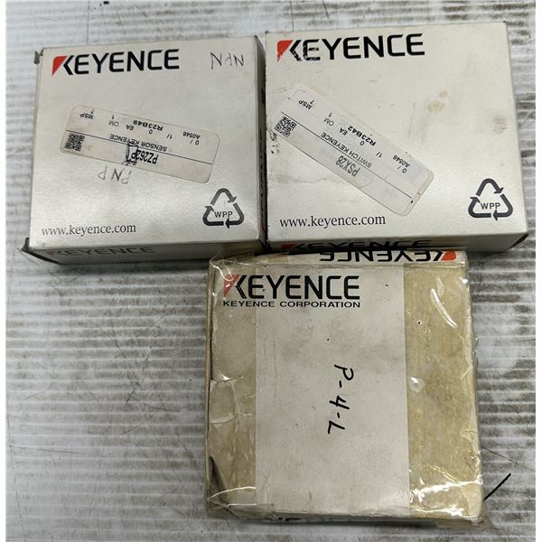 Lot of (3) Misc. Keyence Photoelectric Sensors