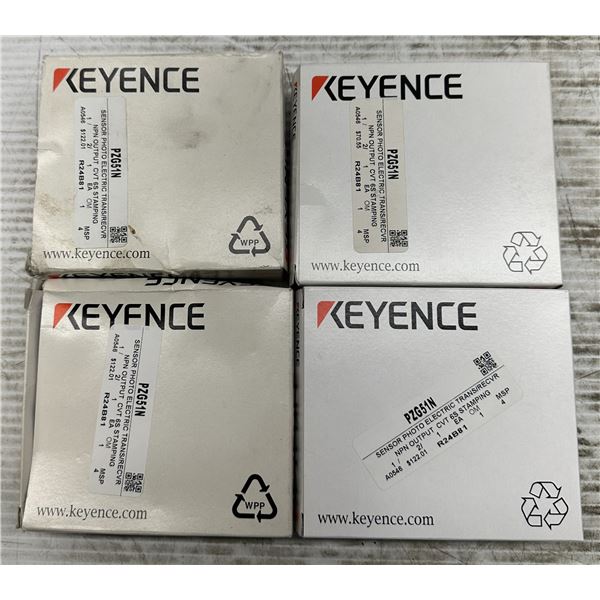 (4) Keyence #PZ-G51N Photoelectric Sensors