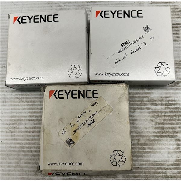(3) Keyence #PZ-M51 Photoelectric Sensors