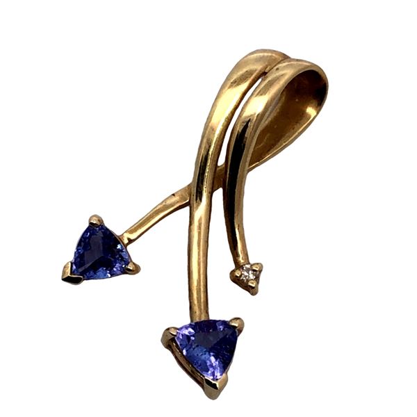 Tanzanite and Diamond Slide Pendant