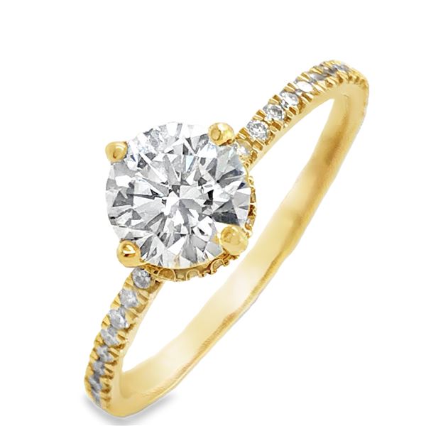 Lab Grown Diamond Ring and Natural Diamond Halo