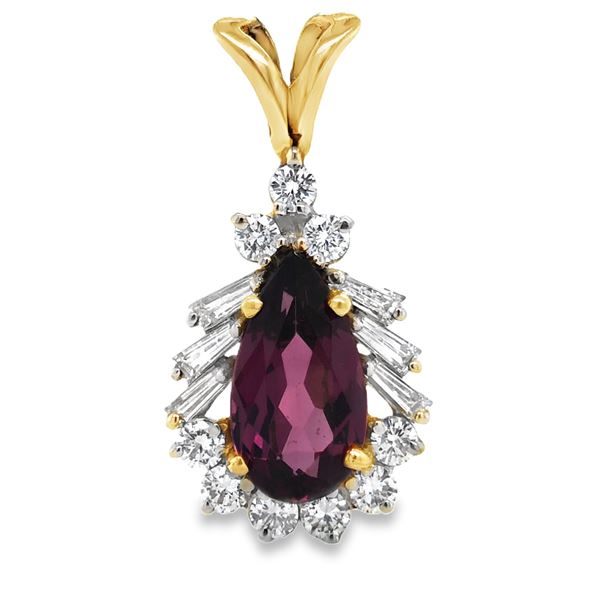 Garnet and Diamond Pendant