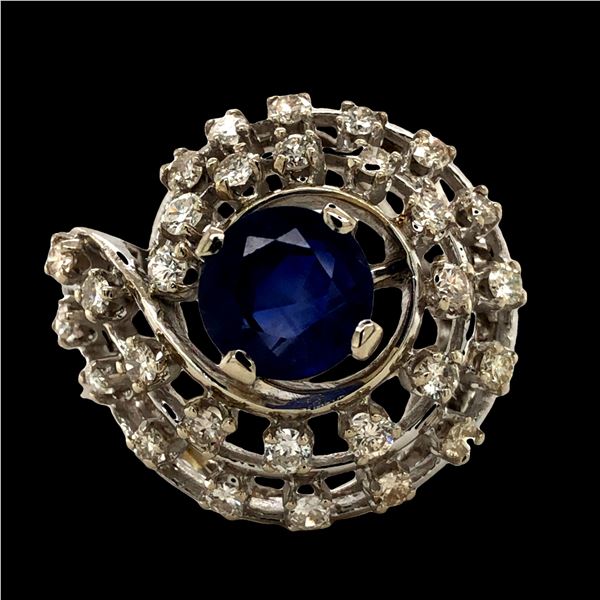 Diamond and Sapphire Accent Ring