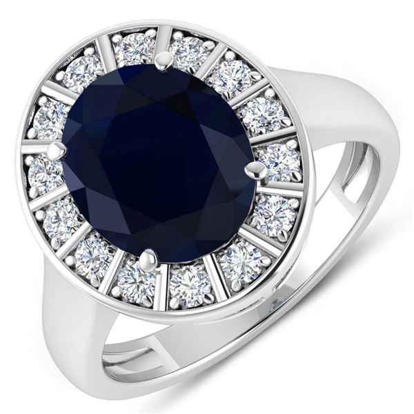 4.80 Carat Blue Sapphire Ring