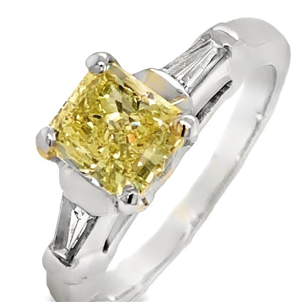 GIA Fancy Yellow Diamond Engagement Ring