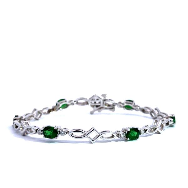 Tsavorite and Diamond Bracelet