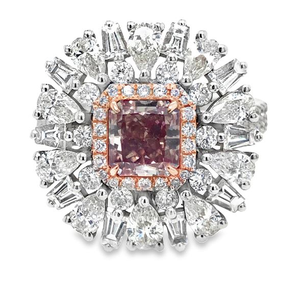 GIA Faint Pink and Colorless Diamond Ring / Pendant