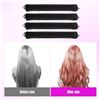 Image 1 : Heatless Hair Curler Set, 4 Pieces, Black