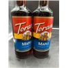 Image 2 : Torani Maple Flavoring Syrup Bottles, 750ml Each x 2