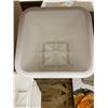 Image 3 : Stack of White Plastic Storage Bins with Reinforced Cross-Section Lot of 8