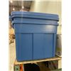 Image 2 : Rubbermaid Roughneck 32 Gallon Storage Bin With Lid in Blue LOT OF 2