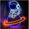 Image 1 : Helivey Astronaut LED Neon Sign With Power Adapter