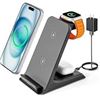 Image 1 : 3-in-1 Wireless Charging Station for Phone, AirPods, and Watch