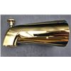 Image 1 : Polished Brass Diverter Tub Spout with Rear Threaded Connection