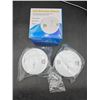 Image 1 : 2 pack CO and Smoke Alarm with Electrochemical Sensor and LED Indicators