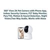 Image 1 : 360-Degree View 2K Indoor Smart Camera P2T with Pan/Tilt and Two-Way Audio