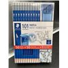 Image 2 : Staedtler Norica 101 Pencil Set with Eraser Caps and Sharpener