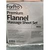 Image 3 : ForPro Professional Collection Premium Flannel Massage Sheet Set – White