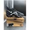 Image 1 : Nike Alpha Menace 3 Shark BG Football Cleats, Size 5Y, Black/White
