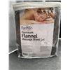 Image 1 : ForPro Premium Flannel Massage Sheet Set in White