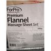 Image 2 : ForPro Premium Flannel Massage Sheet Set – White, 100 Percent Cotton