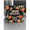 Image 1 : Origin Organic Peach Sparkling Water, 6 x 355 mL Cans