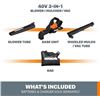 Image 1 : WORX 40V Leaf Blower Cordless, 3-in-1 Blower for Lawn Care with Vacuum and Mulcher, Easy Conversion 