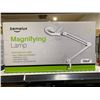 Image 2 : Bemelux LED Magnifying Lamp with Clamp, 5 Inch Magnifier Glass Lens, Metal Swing Arm Dimming 1200 Lu