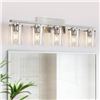 Image 1 : SADENICEL 5-Light Bathroom Vanity Light, Brushed Nickel Bathroom Light Fixtures for Bathroom Lightin