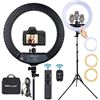 Image 1 : EOTO LIGHT LED Ring Light, 18 inch Ring Light with Tripod Stand, 55W 6000K Photography Light with Ba