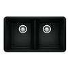 Image 1 : Horizon U 2 Bowl Undermount Silgranit Sink – Coal Black 402679 Blanco