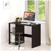 Image 1 : SHW Cyrus 35-Inch Desk With Shelves, Espresso
