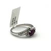 Image 4 : Sterling Silver Natural Enhanced Ruby (1ct) and CZ (0.45ct) Ring, Size 7.5, W/A $640.00. Ruby is the