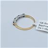 Image 2 : 10KT Yellow and White Gold Natural Blue Sapphire (0.40ct) and Diamond (0.03ct) Ring, Size 6.25, W/A 