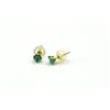 Image 2 : 14KT Yellow Gold Natural Emerald Earrings, Retail $300.00. Emerald is the birthstone for May.