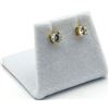 Image 2 : Gold Plated Sterling Silver CZ Earring, Retail $350.00.