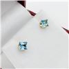 Image 3 : 14KT Yellow Gold Natural Blue Topaz (0.73ct) Earring, Retail $400.00.